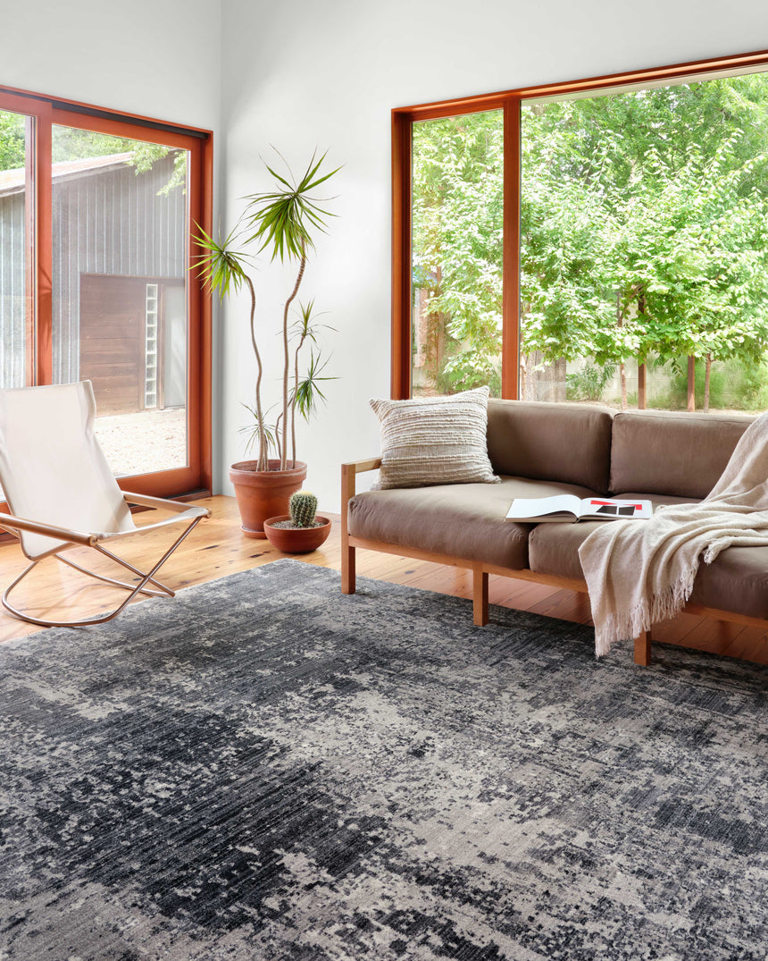 Samra Rug 06 | Charcoal / Silver