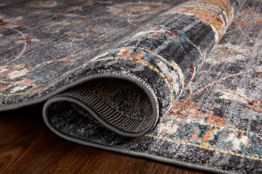 Samra Rug 08 | Charcoal / Multi