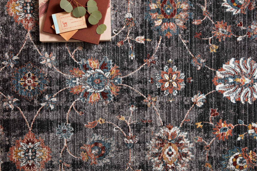 Samra Rug 08 | Charcoal / Multi