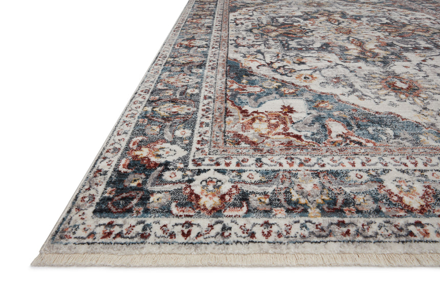 Samra Rug 09 | Ivory / Denim