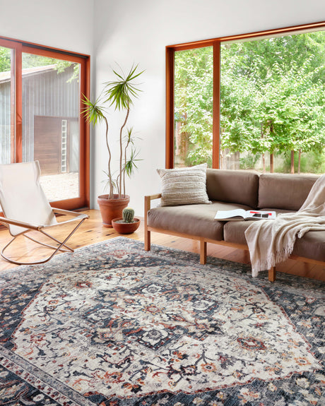 Samra Rug 09 | Ivory / Denim