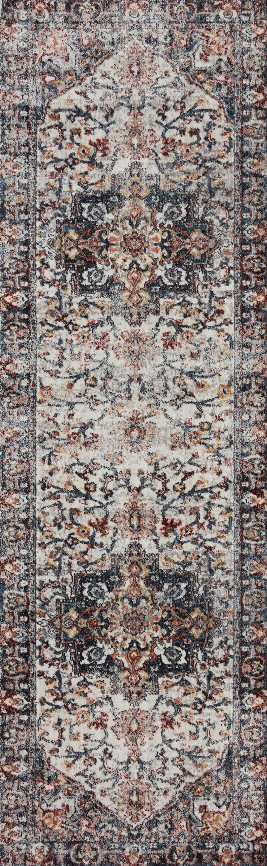 Samra Rug 09 | Ivory / Denim