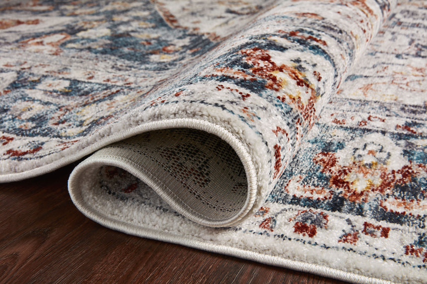 Samra Rug 09 | Ivory / Denim