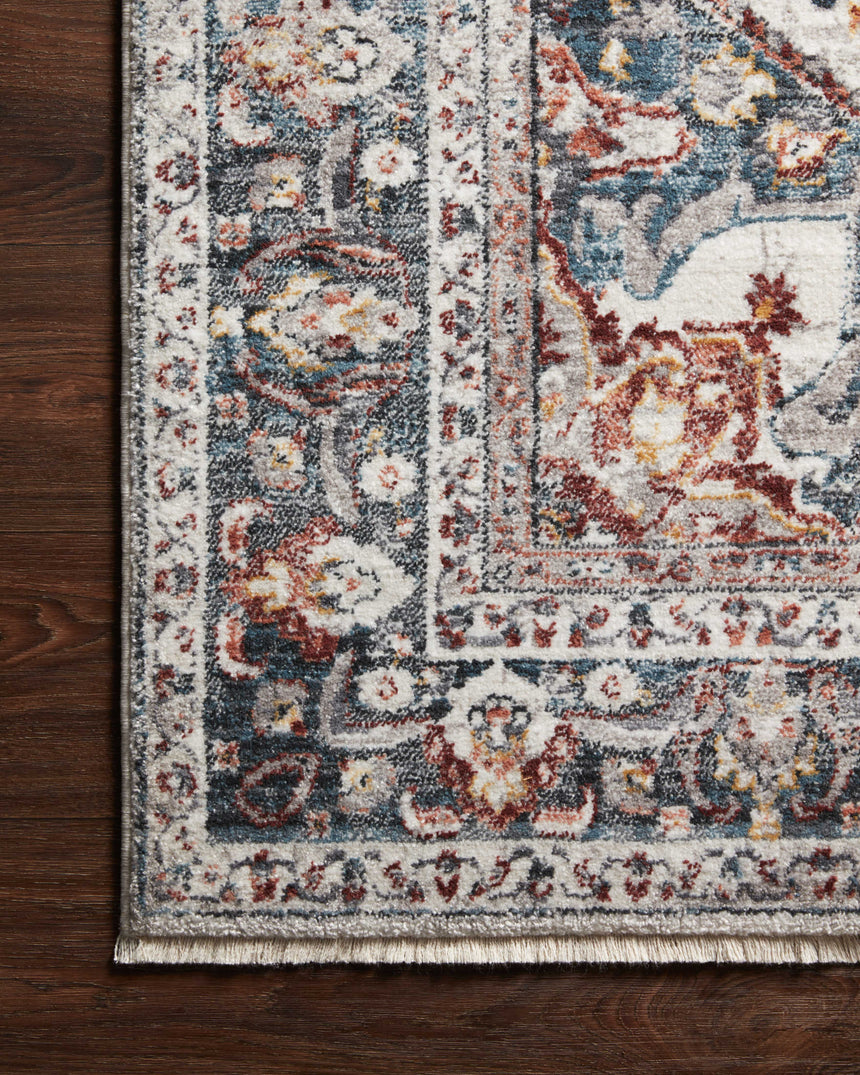 Samra Rug 09 | Ivory / Denim