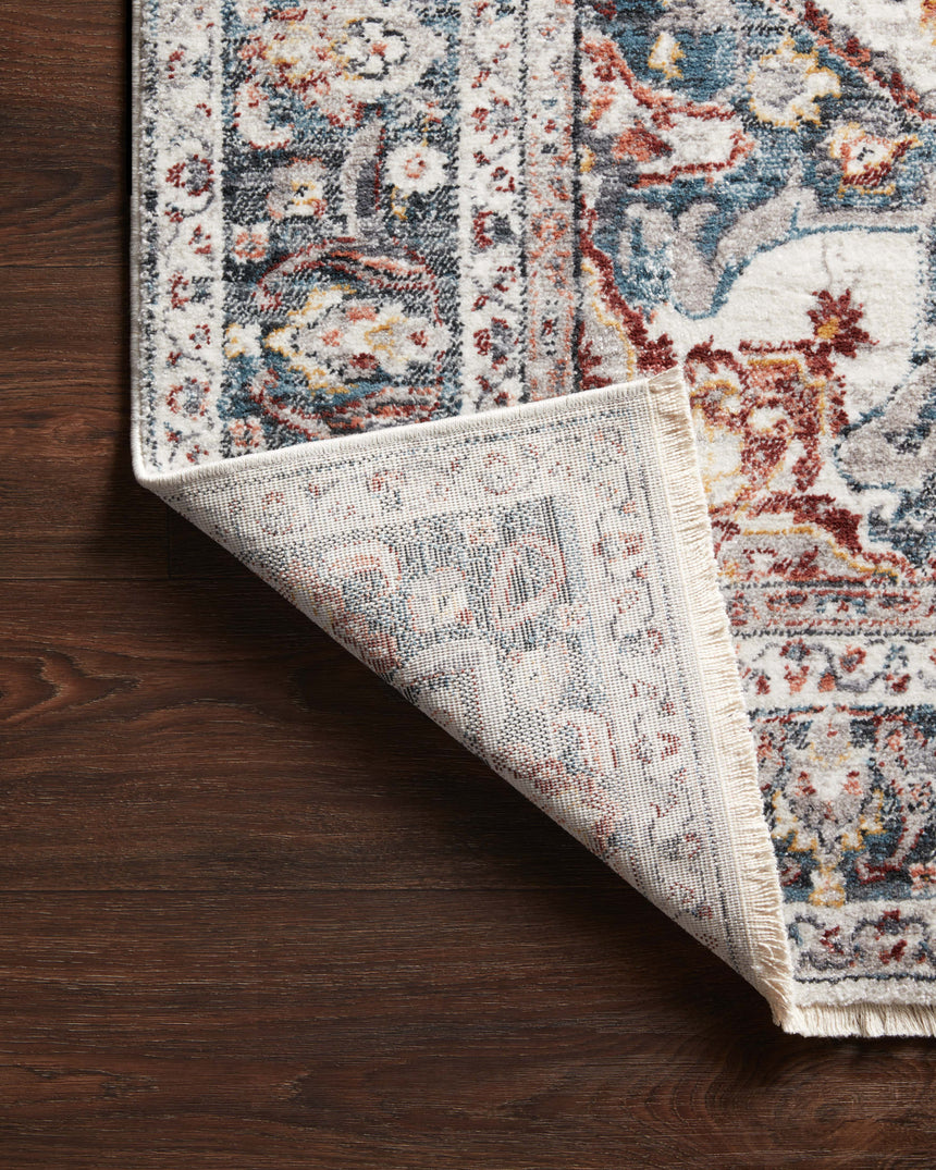 Samra Rug 09 | Ivory / Denim
