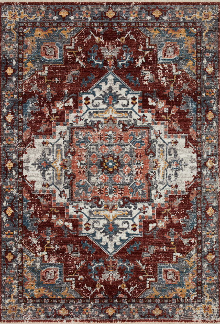 Samra Rug 10 | Brick / Grey