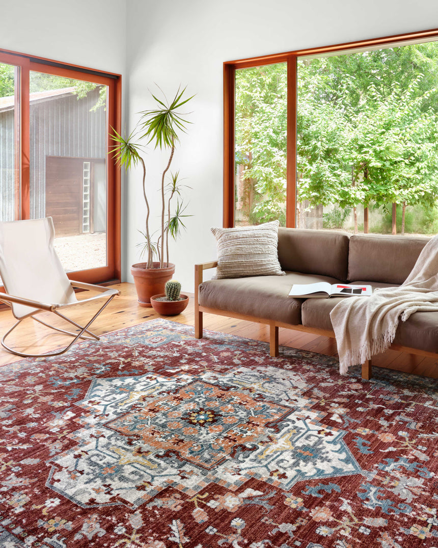 Samra Rug 10 | Brick / Grey