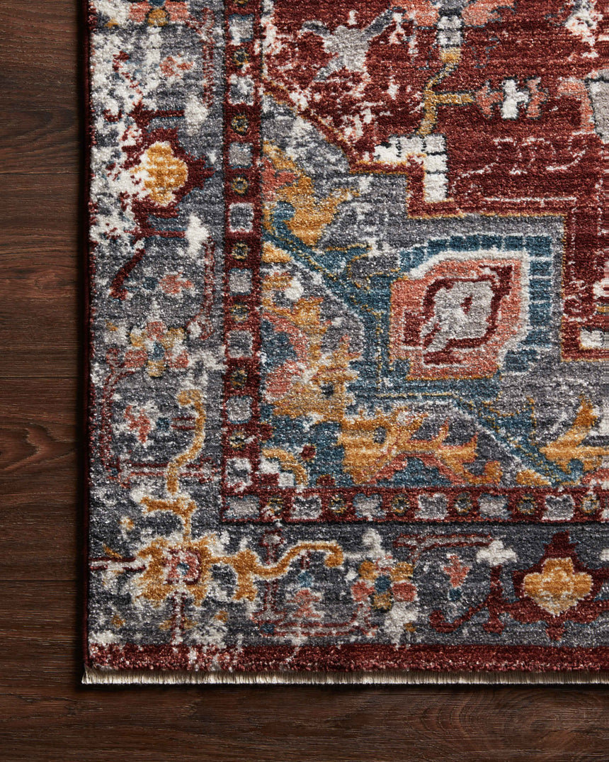 Samra Rug 10 | Brick / Grey