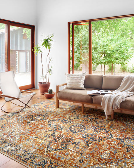 Sebastian Rug 03 | Red / Navy