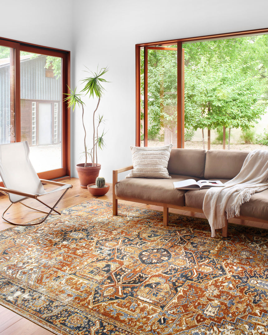 Sebastian Rug 03 | Red / Navy