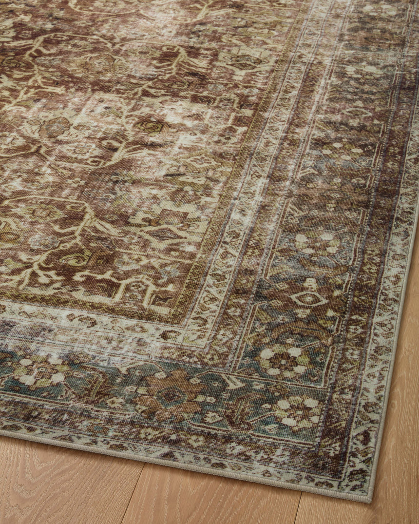 Sinclair Rug 01 | Rust / Lagoon