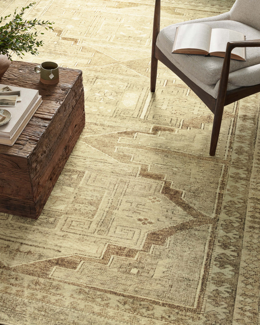 Sinclair Rug 02 | Khaki / Tobacco