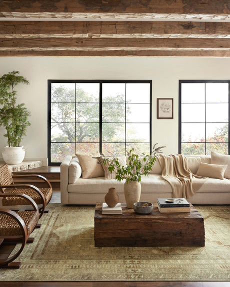 Sinclair Rug 02 | Khaki / Tobacco