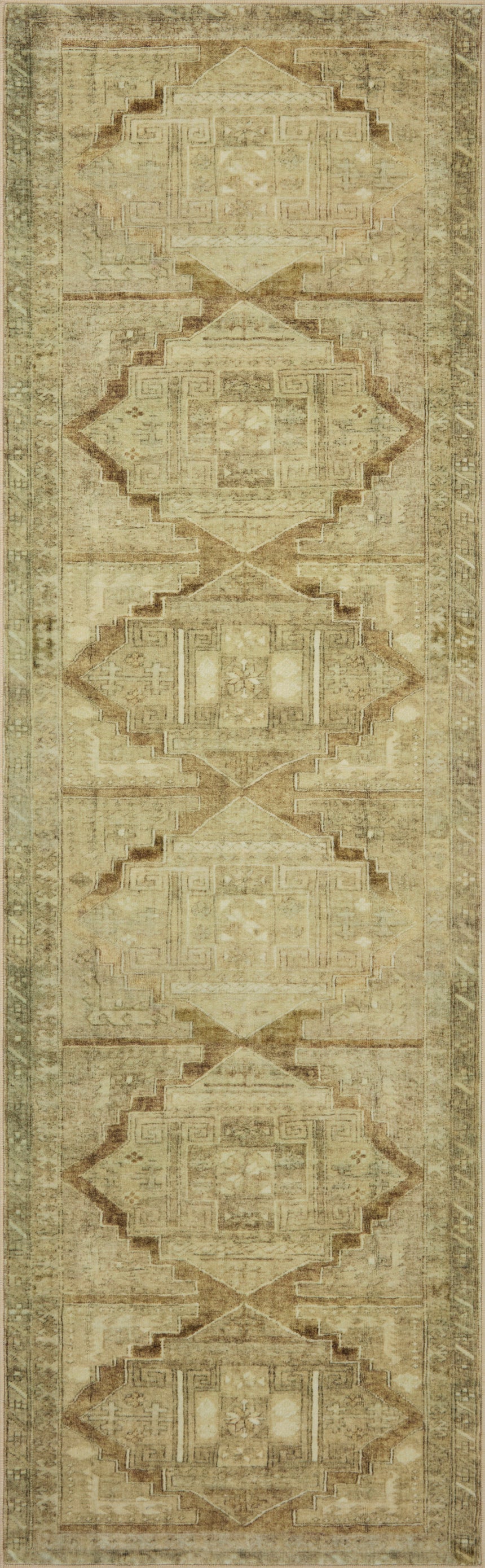 Sinclair Rug 02 | Khaki / Tobacco
