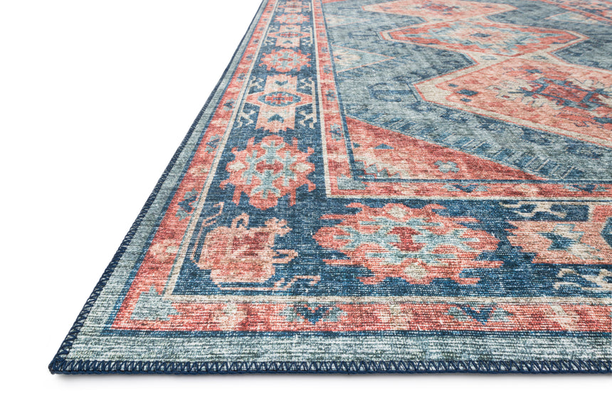 Skye Rug 03 | Turquoise / Terracotta