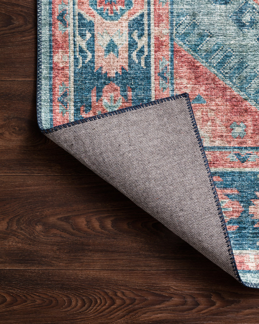 Skye Rug 03 | Turquoise / Terracotta