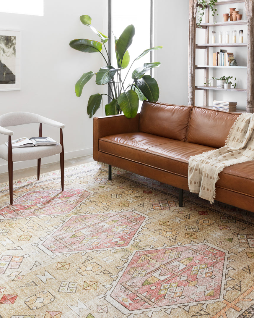 Skye Rug 04 | Gold / Blush