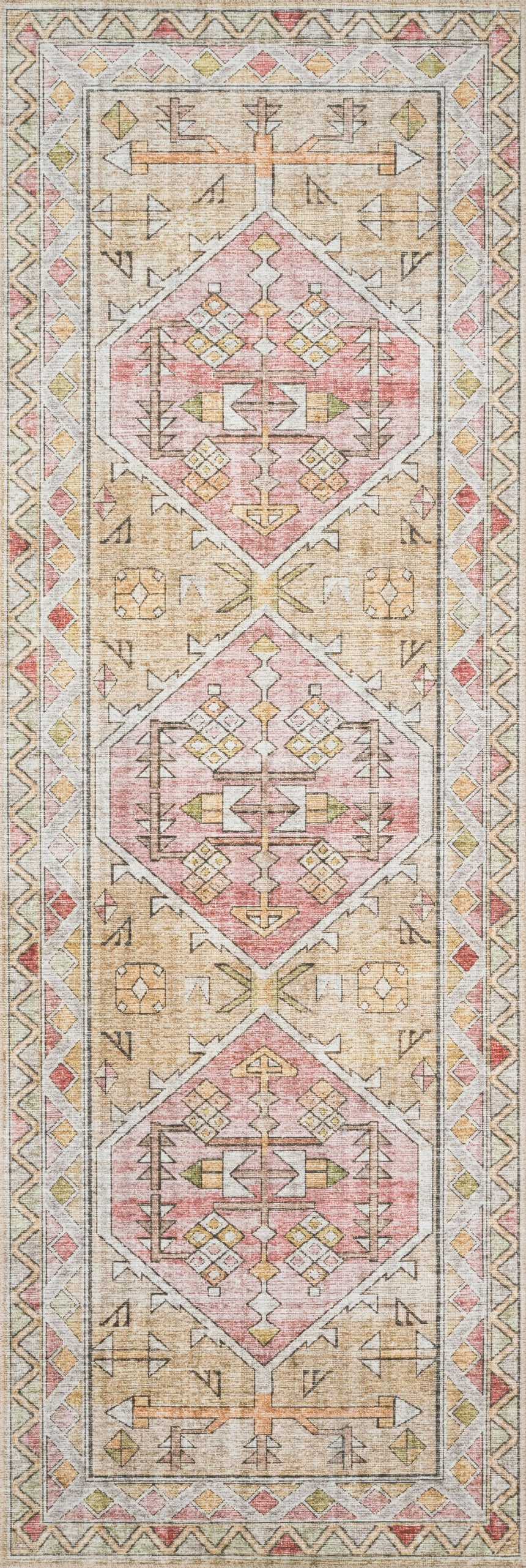Skye Rug 04 | Gold / Blush