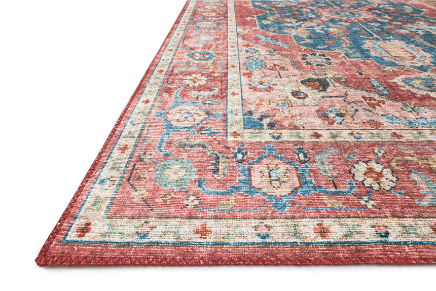Skye Rug 05 | Brick / Ocean