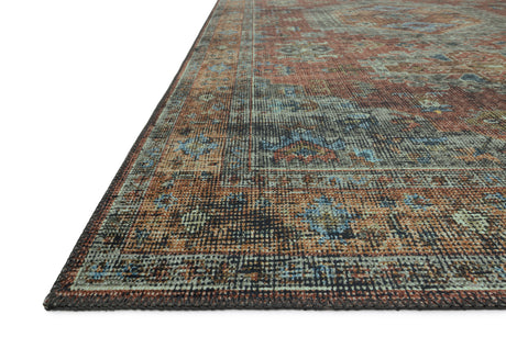 Skye Rug 07 | Terracotta / Sky