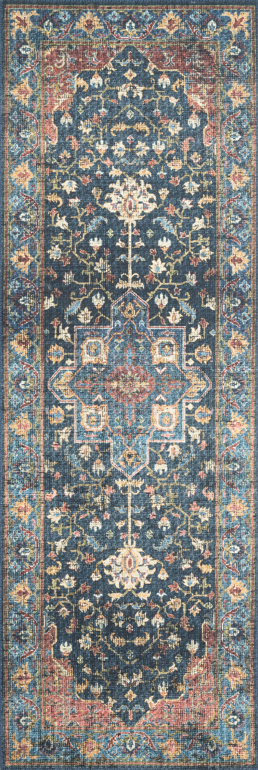 Skye Rug 08 | Denim / Brick
