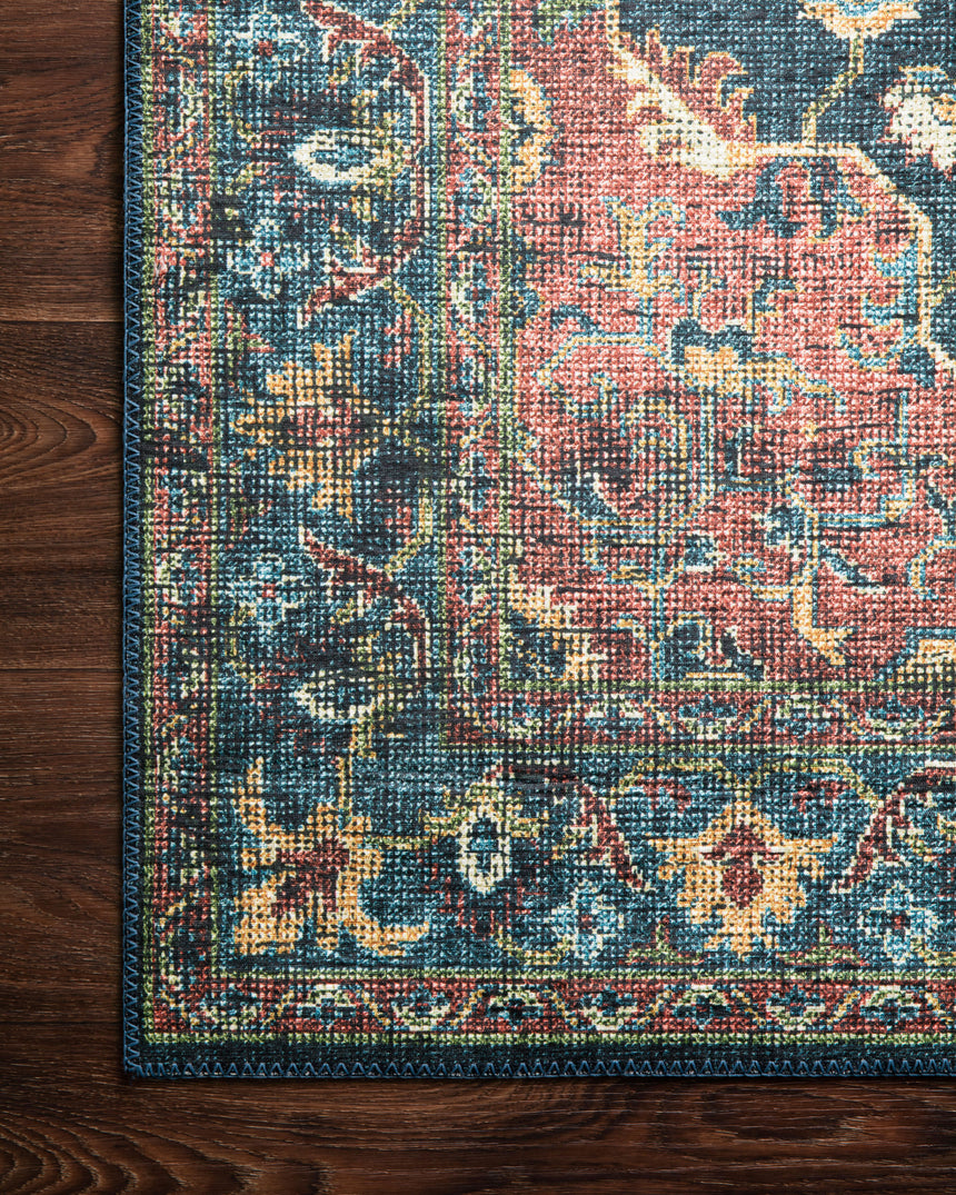 Skye Rug 08 | Denim / Brick