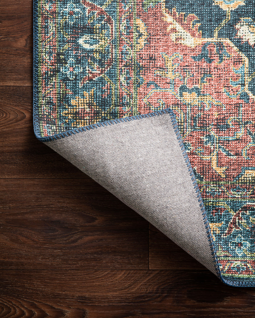 Skye Rug 08 | Denim / Brick