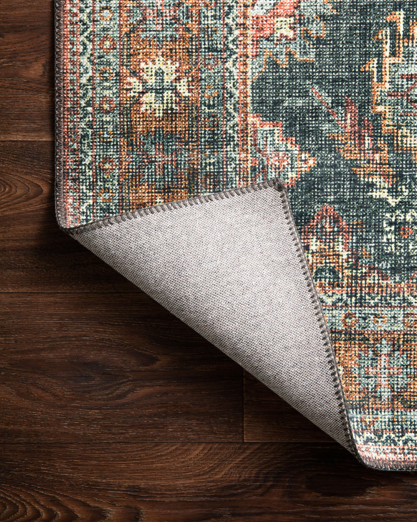 Skye Rug 10 | Sea / Rust