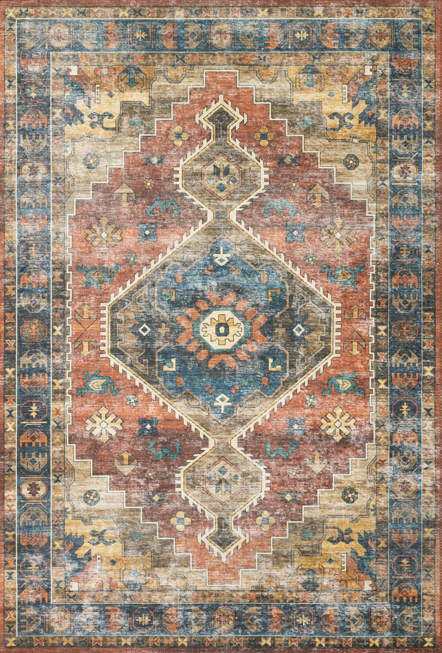 Skye Rug 11 | Rust / Blue