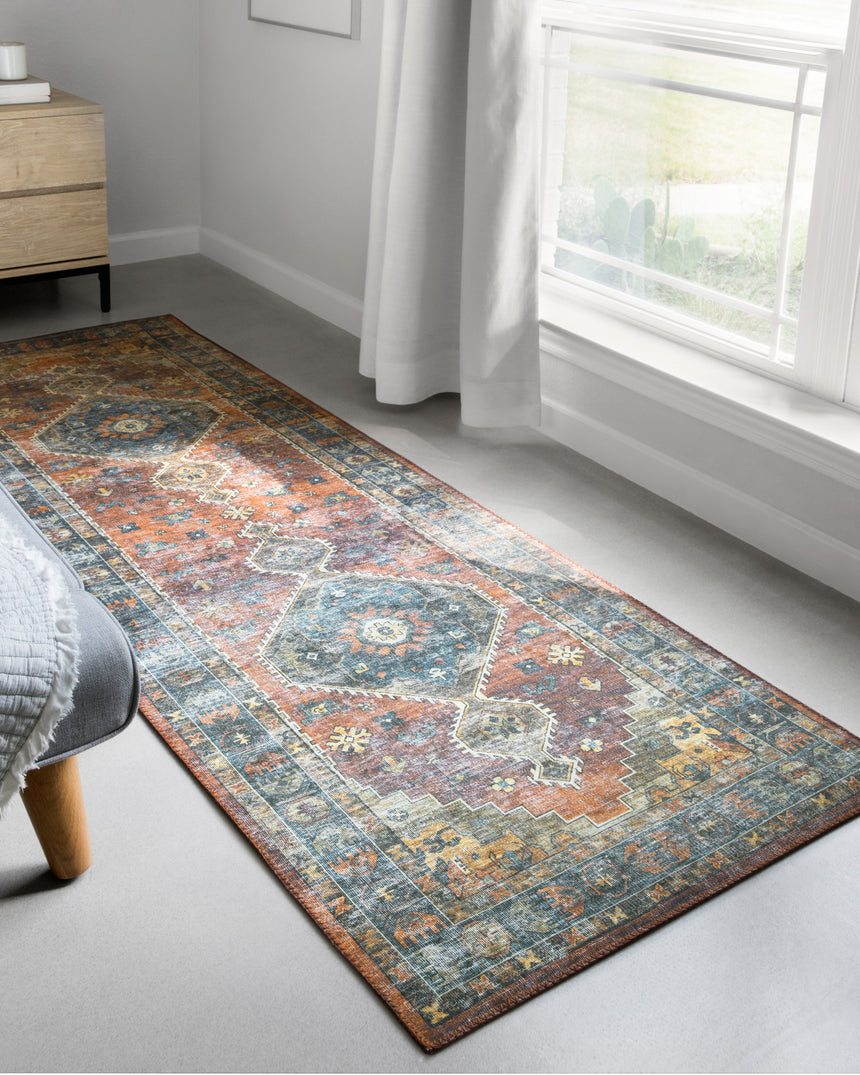 Skye Rug 11 | Rust / Blue