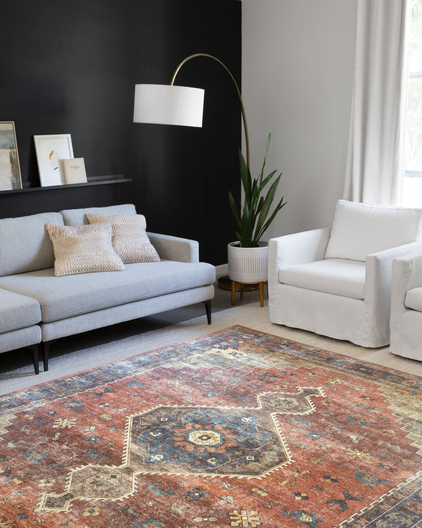 Skye Rug 11 | Rust / Blue