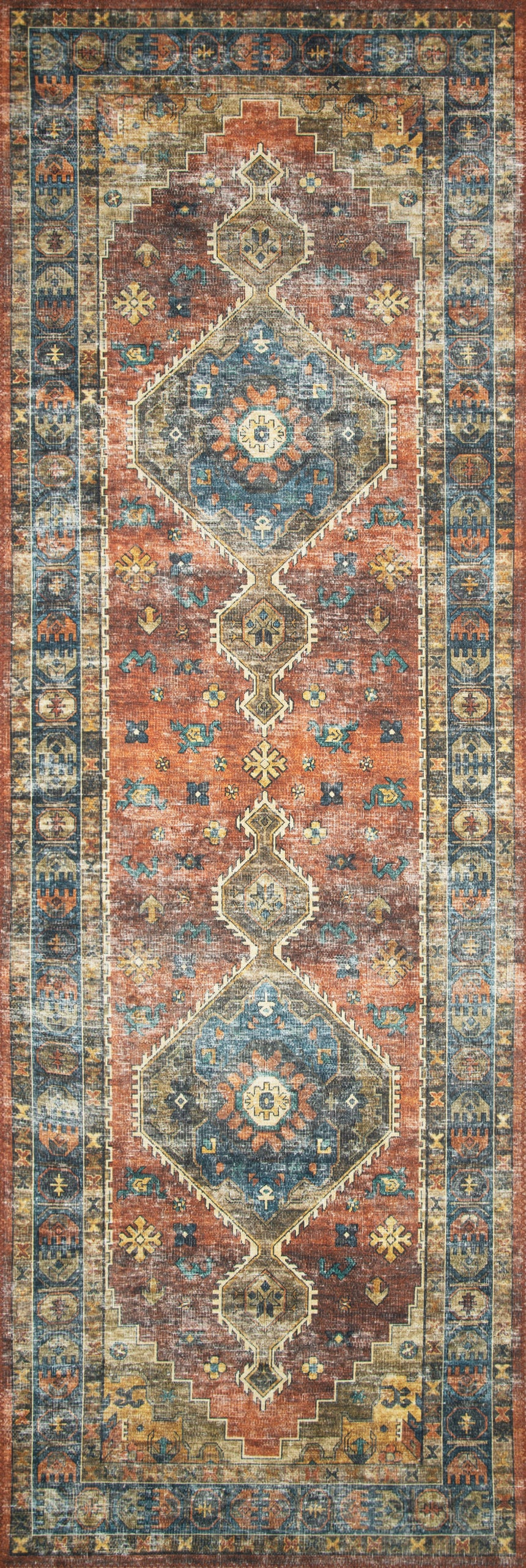 Skye Rug 11 | Rust / Blue