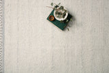 Loloi Sloane Rug 01 in Smoke, from above, styled