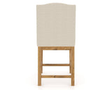 Canadel Champlain Upholstered Counter Stool 310A in 6K Sunbrella® and 01 Honey Washed, back view