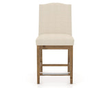 Canadel Champlain Upholstered Counter Stool 310A in 6K Sunbrella® and 03 Oak Washed, front view