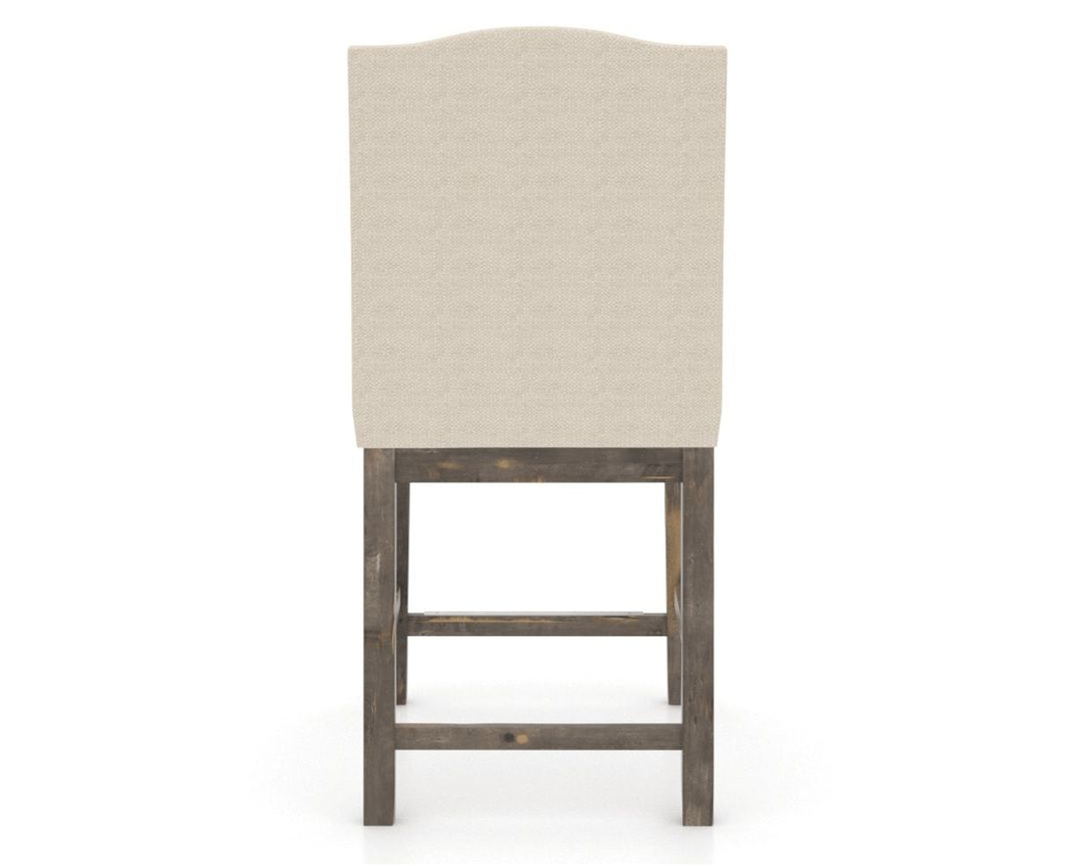 Canadel Champlain Upholstered Counter Stool 310A in 6K Sunbrella® and 08 Shadow, back view
