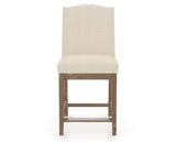 Canadel Champlain Upholstered Counter Stool 310A in 6K Sunbrella® and 25 Pecan Washed, front view