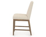 Canadel Champlain Upholstered Counter Stool 310A in 6K Sunbrella® and 25 Pecan Washed, side view