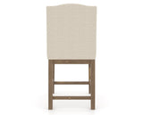 Canadel Champlain Upholstered Counter Stool 310A in 6K Sunbrella® and 25 Pecan Washed, back view