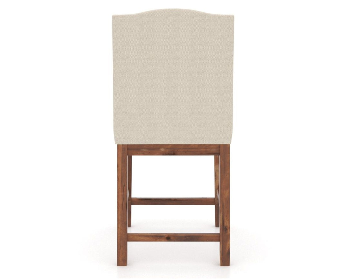 Canadel Champlain Upholstered Counter Stool 310A in 6K Sunbrella® and 33 Spice Washed, back view