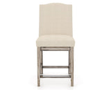 Canadel Champlain Upholstered Counter Stool 310A in 6K Sunbrella® and 72 Heritage Nature, front view