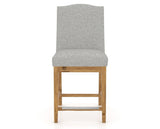 Canadel Champlain Upholstered Counter Stool 310A in 7C Fabric and 01 Honey Washed, front view