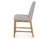 Canadel Champlain Upholstered Counter Stool 310A in 7C Fabric and 01 Honey Washed, side view