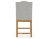 Canadel Champlain Upholstered Counter Stool 310A in 7C Fabric and 01 Honey Washed, back view