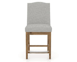 Canadel Champlain Upholstered Counter Stool 310A in 7C Fabric and 03 Oak Washed, front view