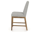 Canadel Champlain Upholstered Counter Stool 310A in 7C Fabric and 03 Oak Washed, side view