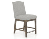 Canadel Champlain Upholstered Counter Stool 310A in 7C Fabric and 08 Shadow, three-quarter view