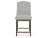 Canadel Champlain Upholstered Counter Stool 310A in 7C Fabric and 08 Shadow, front view