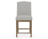 Canadel Champlain Upholstered Counter Stool 310A in 7C Fabric and 25 Pecan Washed, front view