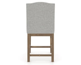 Canadel Champlain Upholstered Counter Stool 310A in 7C Fabric and 25 Pecan Washed, back view